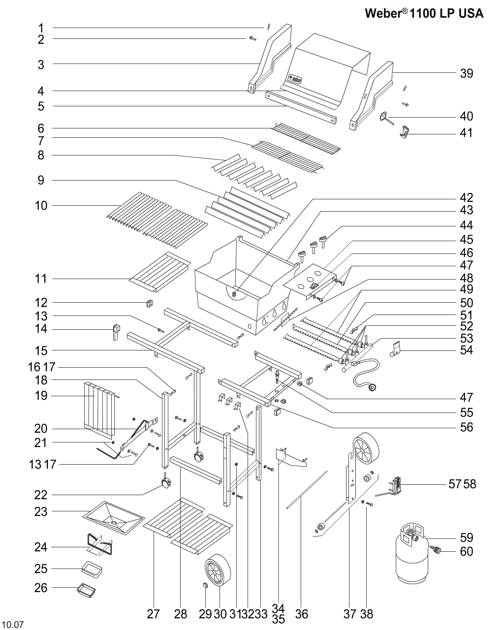 Stunning weber genesis platinum c parts Weber Grill Schematics Models